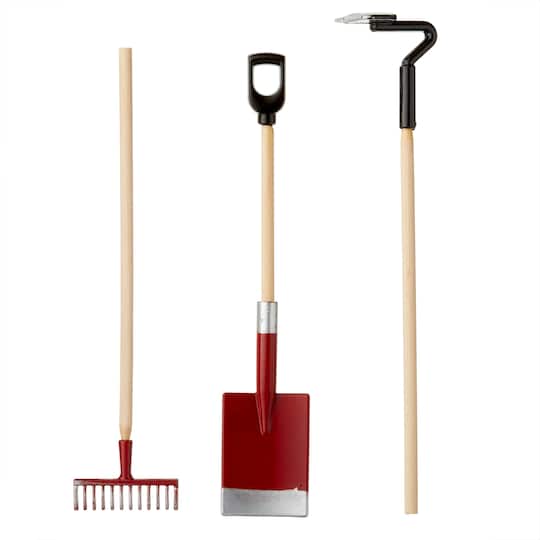 12 Pack: Mini Garden Rake, Hoe &#x26; Shovel by Make Market&#xAE;